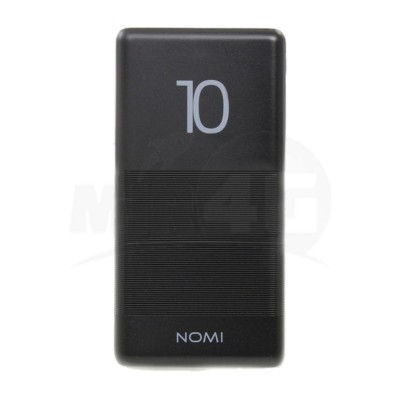 Power Bank NOMI C100 Black (хватает на 2-3 заряда смартфона, одновременная зарядка 2 гаджетов) 