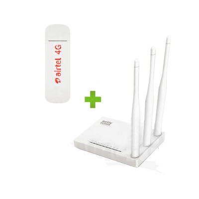 Готовый к работе комплект “Базовый Lite” (роутер Netis + скоростной модем) 4G / 3G / LTE