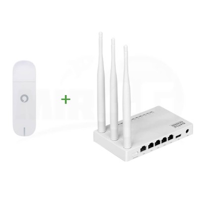 Готовый комплект для Интернета “Домашний” (мощный Wi-Fi модуль, роутер Netis + модем Huawei)