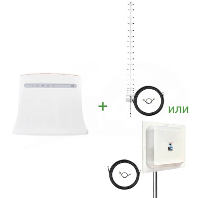 Готовый к работе комплект 4G Интернета "Стандарт +" (мощный стационарный роутер с антенной, кабелем и переходником) 4G / 3G / LTE