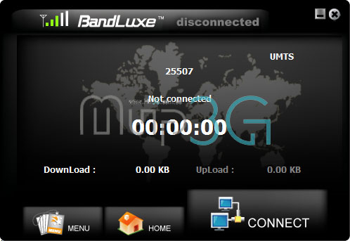 Интерфейс программы 3G Connection Manager для BandLuxe