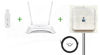 3G комплект Wifi Домашний - антенна панельная