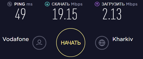 Huawei K5005 тест скорости 3g
