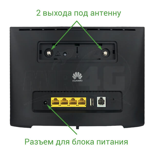 4G Wifi роутер Huawei B525 - выходы под антенну