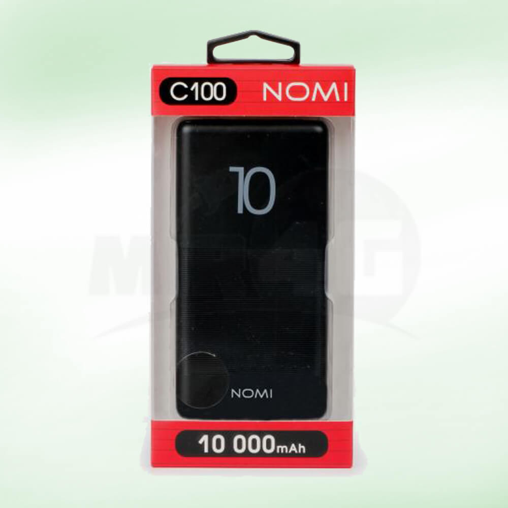 Power Bank NOMI C100 Black - коробка